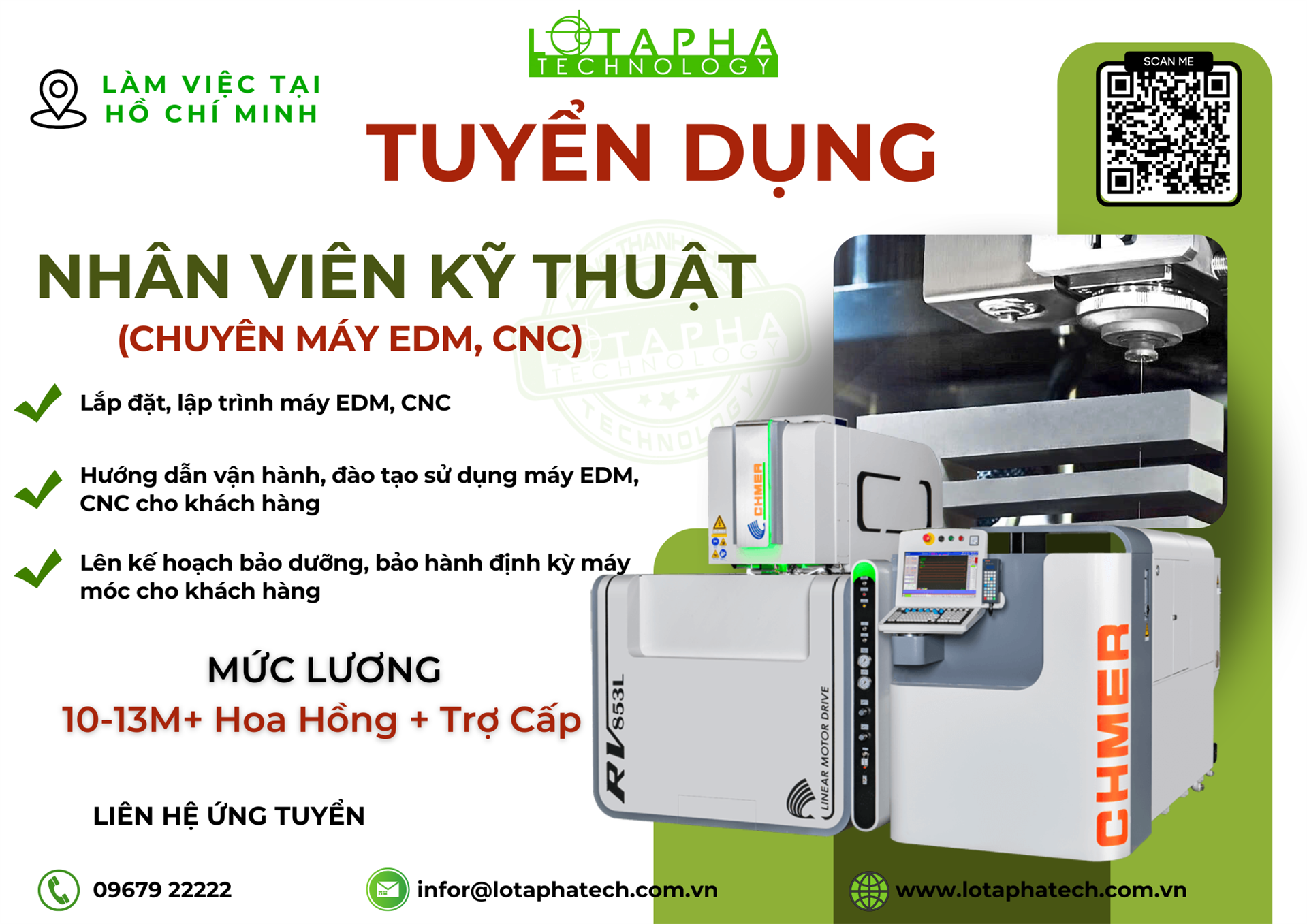 NHÂN VIÊN KỸ THUẬT (CHUYÊN MÁY EDM,CNC)